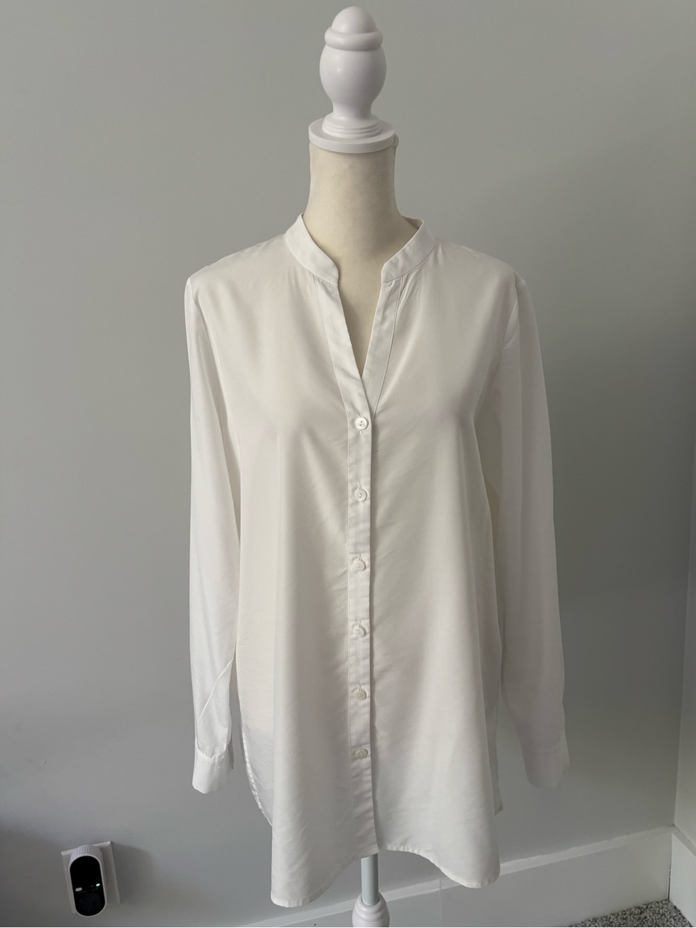 Eileen Fisher White Tunic Blouse